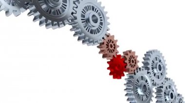 Bazı gümüş kapatma vites ile bir kırmızı takımı üzerinde etkisi zoom