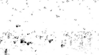 Birçok Badminton yansıtan bir zemin ile yağmur Shuttlecocks