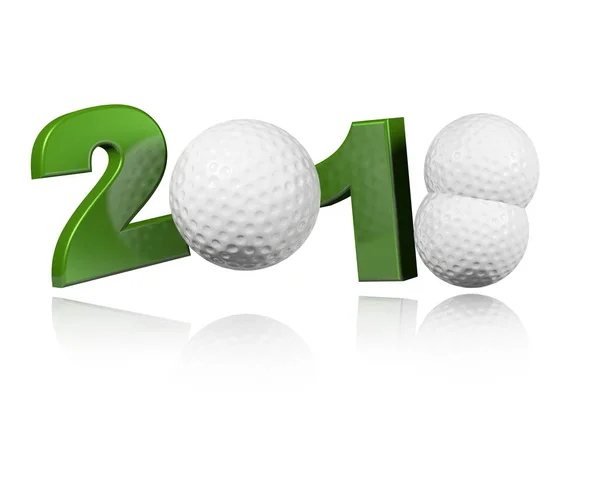 Três bolas de golfe 2018 Design — Fotografia de Stock