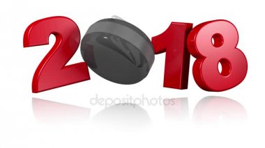 Curling taşı 2018 yılında sonsuz döndürme 