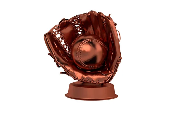 Troféu de Bronze de Beisebol — Fotografia de Stock