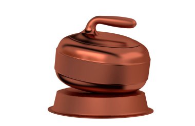 Curling taşı kupa bronz 