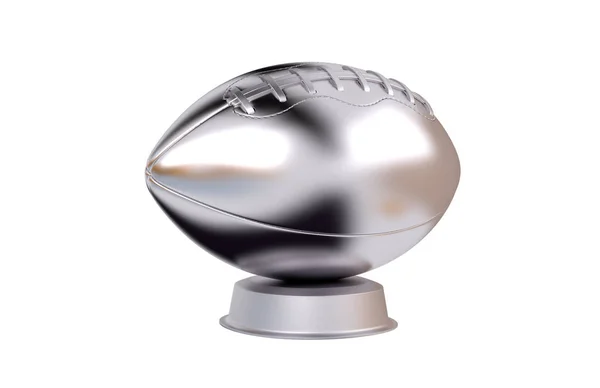 Futbol amerykański srebrny trofeum — Zdjęcie stockowe
