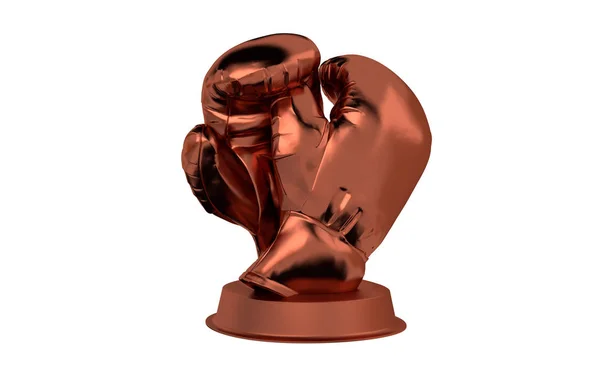 Bokshandschoenen Bronze Trophy — Stockfoto