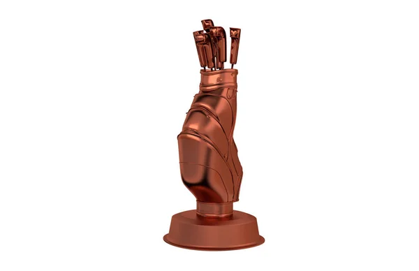 Golf bag Bronze Trophy — Stock Photo, Image