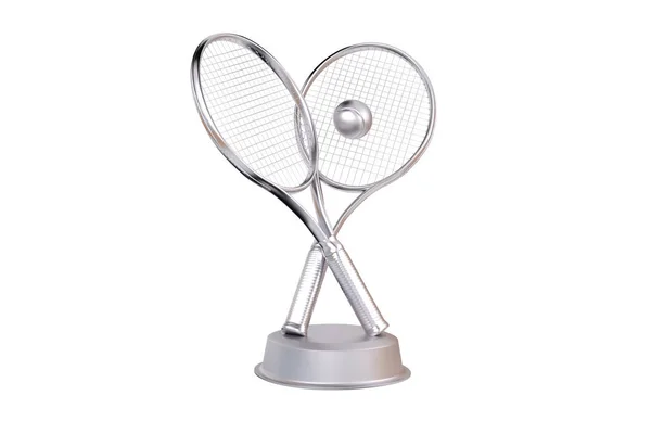 Tennis Silver Trophy — Stock Photo, Image