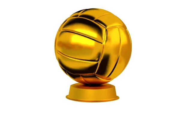 Trophée d'or balle de volley — Photo