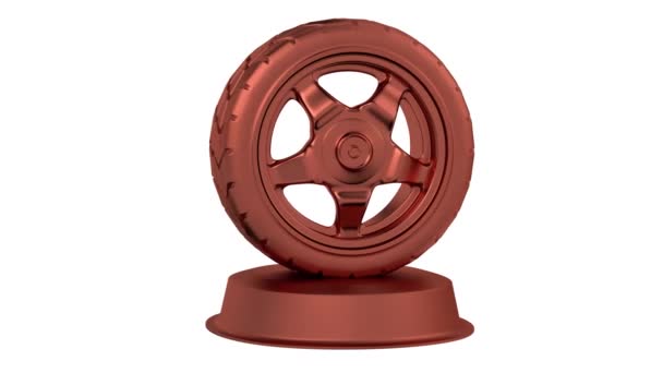 Troféu Sport Wheel Bronze em Rotação Infinita — Vídeo de Stock