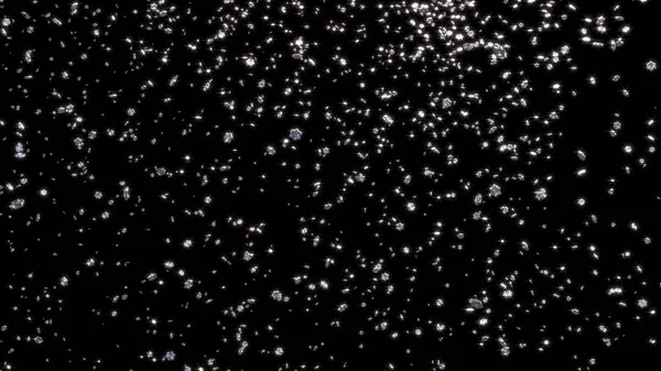 Дощ багато пухкі і крихітні срібло шість Бранш зірок — стокове фото