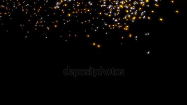 Çok küçük tombul altın ve gümüş altı şube yıldız yağmur 