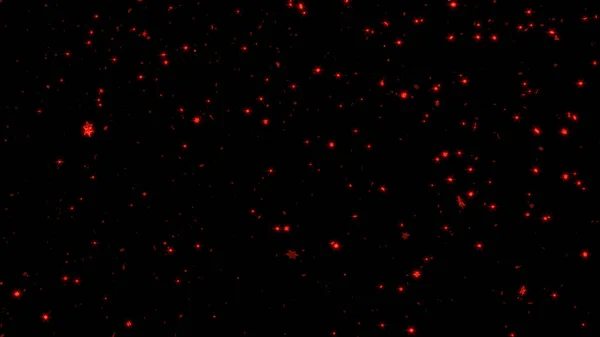 Raining Lots of Sharp and Tiny Red Six Branchs Stars — Stock Photo, Image