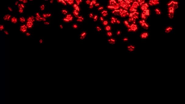 Beaucoup Big Chubby Red Six Branches Étoiles de pluie  