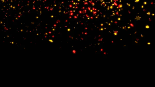 Μερικά μικρά και αιχμηρά χρυσά και κόκκινα Branchs έξι αστέρια — Φωτογραφία Αρχείου