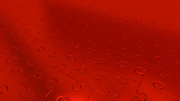Piros Puzzle darab minden más a padló — Stock Fotó