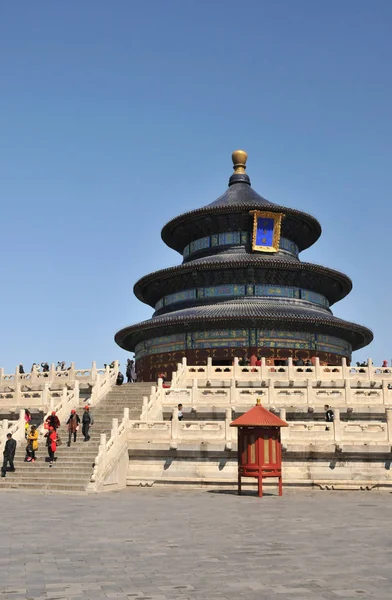 Torre principal do Templo do Céu em Bejing com um Sk Azul — Fotografia de Stock