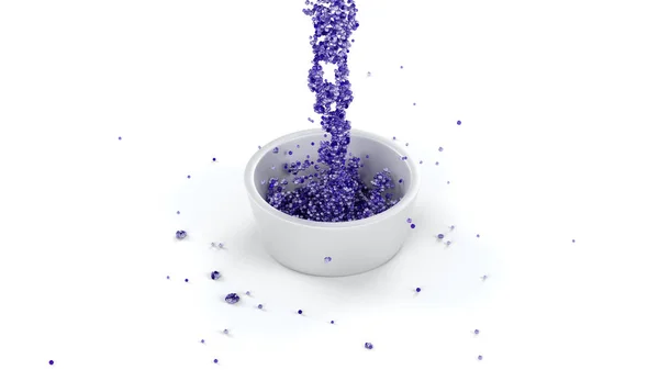 Shiny Purple and Slimy Fluid of lots of micro balls flowing in a — Stock Photo, Image