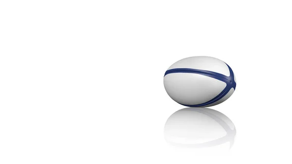 Palla di rugby su un piano riflettente — Foto Stock
