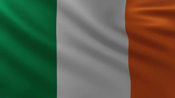 Large Irish Flag in the wind — Stock Photo, Image