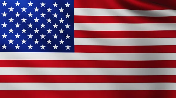 Grote Amerikaanse vlag achtergrond in de wind — Stockfoto