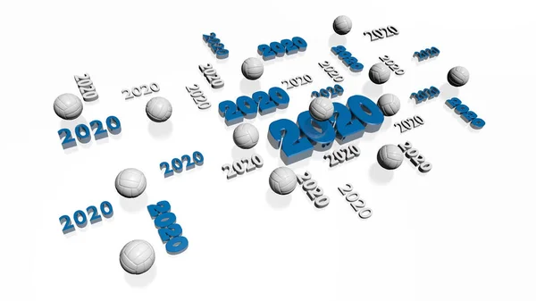 Massor av volleyboll 2020 Designar med flera bollar — Stockfoto