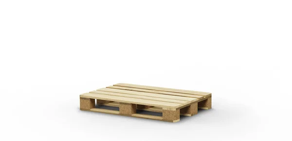 Pouze jedna standardní dřevěná paleta na podlaze — Stock fotografie