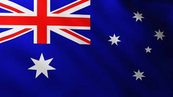 Grote Australische vlag achtergrond in de wind — Stockfoto