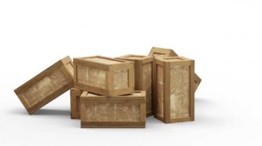 8 Taşımacılık Kutusu Beyaz Arkaplan ile tamamen kapatıldı