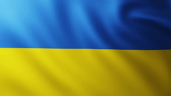 Gran fondo de la bandera de Ucrania en el viento —  Fotos de Stock