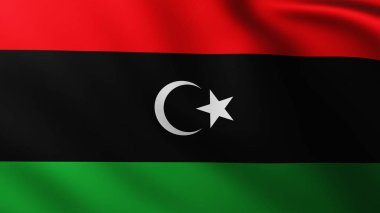 Geniş Libya Bayrağı geçmişi rüzgarda savruluyor 