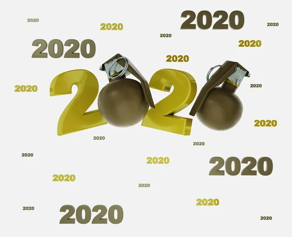 许多军用手雷2020 — 图库照片