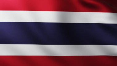 Büyük Tayland Bayrağı Rüzgarda tam ekran arkaplan 