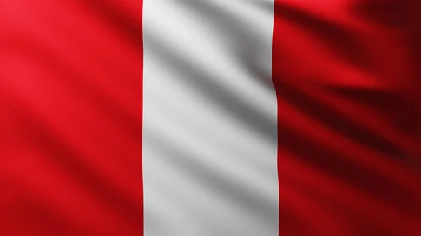 Large Flag of Peru background in the wind — 스톡 사진