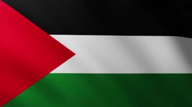 Filistin 'in büyük bayrağı dalgalanan tam ekran arka plan dalgalanması dalga desenleri ile