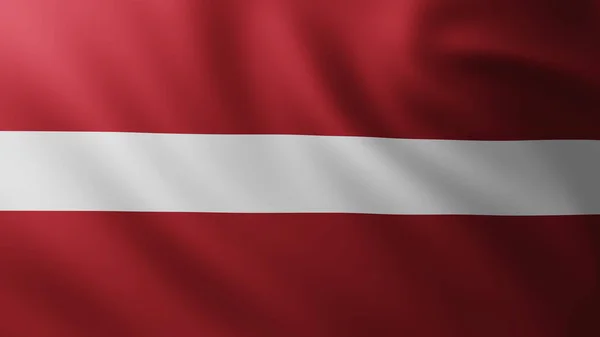 Stor Lettisk Flagga Fullscreen Bakgrund Vinden Med Vågmönster — Stockfoto