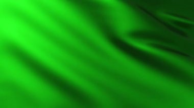 Büyük Yeşil Bayrak tam ekran arkaplan dalga desenleriyle rüzgarda dalgalanıyor