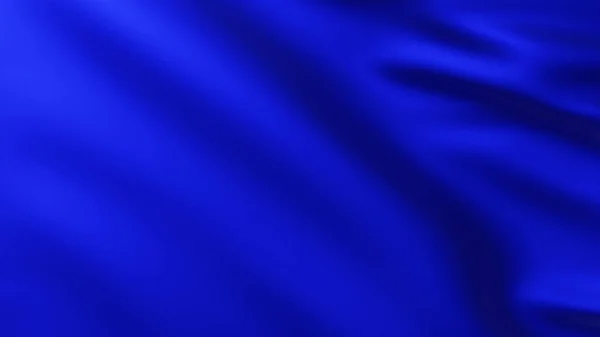 Duża Niebieska Flaga Pełnym Ekranie Tła Wietrze Wzorami Fal — Zdjęcie stockowe
