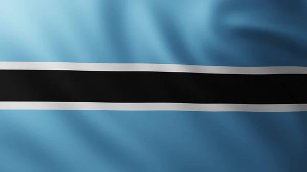 Large Flag Botswana Fullscreen Background Wind Wave Patterns — Stock Photo, Image