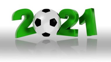 Futbol 2021 Beyaz Arkaplanda Sonsuz Dönüşüm tasarımı