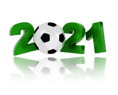 Futbol 2021 Beyaz Arkaplan Tasarımı