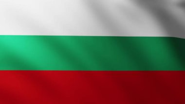 Bulgaristan 'ın Büyük Bayrağı dalga desenleriyle rüzgarda dalgalanan tam ekran arka plan