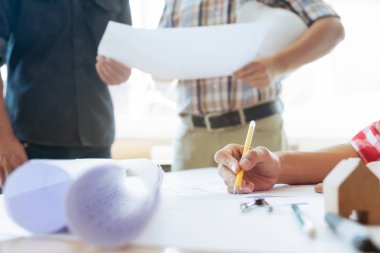 Mühendis mimari proje a için bölümü ile Toplantı