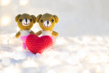 Bebek Kucak Sevgililer kalp ayı.