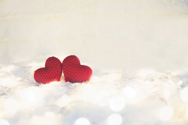 Dois corações de amor valentine . — Fotografia de Stock