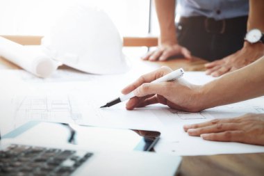 mimari proje için Toplantı mühendis. ortak çalışma