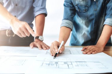 mimari proje için Toplantı mühendis. ortak çalışma