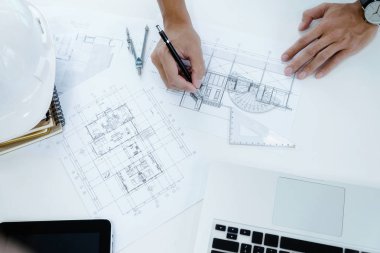 mimari proje için Toplantı mühendis. ortak çalışma