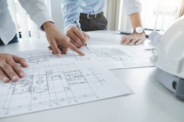 mimari proje için Toplantı mühendis. ortak çalışma