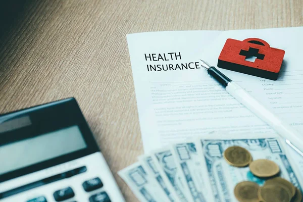 Health insurance policy konceptidé. — Stockfoto