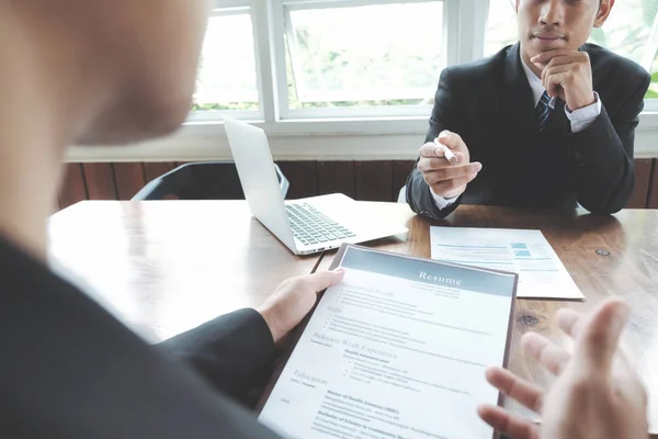 Situação empresarial, conceito de entrevista de emprego . — Fotografia de Stock