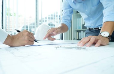 Mimari Proje ortak çalışma için Toplantı mühendisi.